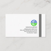 Simple Minimalistisch Line Column Founder CEO Visitenkarte (Rückseite)