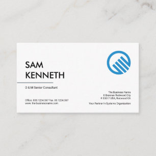 Simple Minimalistisch Line Strip CEO Gründer Visitenkarte