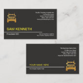 Simple Minimalistisch White Line President Visitenkarte (Vorne/Hinten)