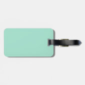Simple mint green minimalist custom name ladies gepäckanhänger (Rückseite horizontal)