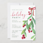 Simple Mistletoe Corporate Xmas Party Einladung (Vorderseite)