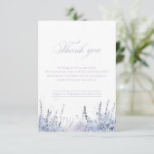 Simple Misty Watercolor Abstract Lavender Wedding Dankeskarte (Stehend Vorderseite)