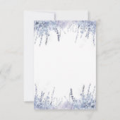 Simple Misty Watercolor Abstract Lavender Wedding Dankeskarte (Rückseite)