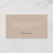 Simple Mocca Vielen Dank für den Kauf Karte (Rückseite)