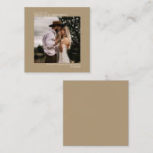 Simple Mocha Tan Wedding Save the Date Foto Mitteilungskarte (Vorne/Hinten)