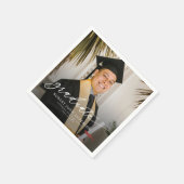 Simple Modern 2026 Photo Graduation Serviette (Ecke)