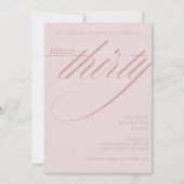 Simple Modern 30th Birthday Einladung (Vorderseite)