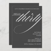 Simple Modern 30th Birthday Einladung (Vorne/Hinten)