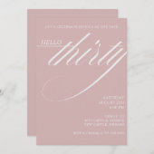 Simple Modern 30th Birthday Einladung (Vorne/Hinten)