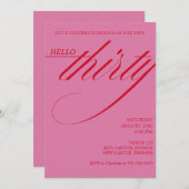 Simple Modern 30th Birthday Einladung (Vorne/Hinten)