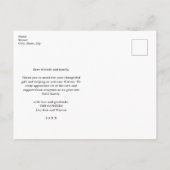 Simple Modern 3 Foto Collage Baby Foto Vielen Dank Postkarte (Rückseite)