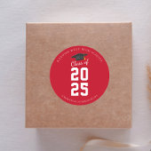 Simple Modern Abschluss 2025 Grad Party Runder Aufkleber