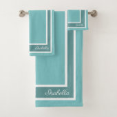 Simple Modern Aqua Sky Badhandtuch Set (Insitu)