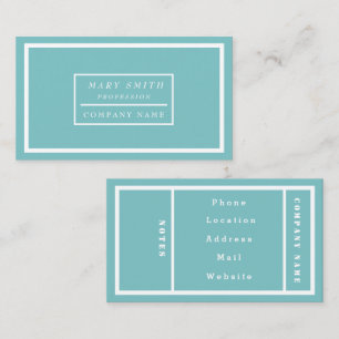 Simple Modern Aqua Sky Visitenkarte