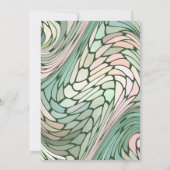 Simple Modern Bat Mitzvah Pink and Green Einladung (Rückseite)