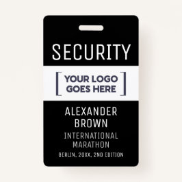 Simple Modern Black And White Event Logo Security Ausweis