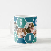 Simple Modern black and white Typography Kaffeetasse (Vorderseite Links)