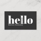 Simple Modern Black & White Background  Visitenkarte (Vorderseite)