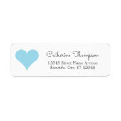 Simple Modern Blue Aqua Heart Giro Script Name (Vorne)