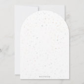 Simple Modern Blue Balloon 2nd Birthday Arch Einladung (Rückseite)