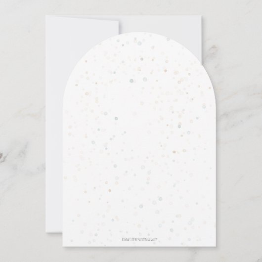 Simple Modern Blue Balloon 2nd Birthday Arch Einladung (Rückseite)