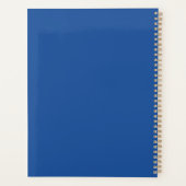 Simple modern blue personalized planer (Rückseite)