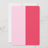 Simple Modern Bold Pink & Red 50th Birthday Einladung (Rückseite)