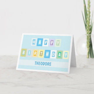 Simple Modern Bright and Cheery Birthday Card Karte