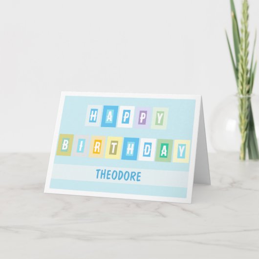 Simple Modern Bright and Cheery Birthday Card Karte (Vorderseite)
