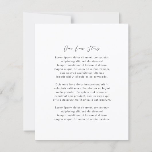 Simple Modern Budget Wedding Invitation (Rückseite)