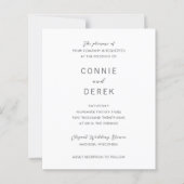 Simple Modern Budget Wedding Invitation (Vorderseite)