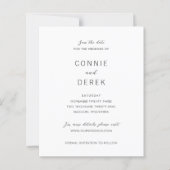 Simple Modern Budget Wedding Save Date (Vorderseite)
