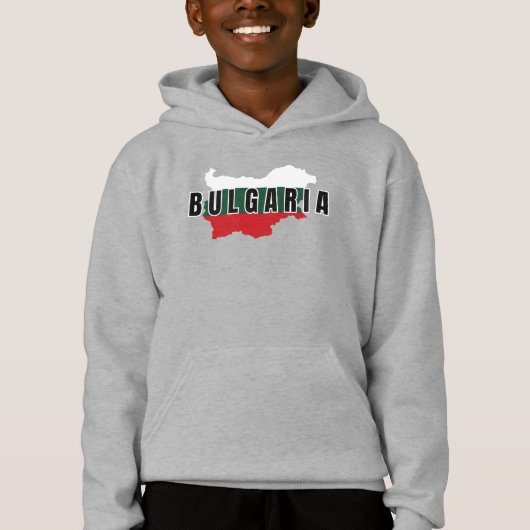Simple Modern Bulgaria Art Letter Flag Souvenir Hoodie (Vorderseite)