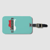 Simple Modern Bulgaria map Letter Flag Souvenir Gepäckanhänger (Vorderseite (Horizontal))