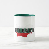 Simple Modern Bulgaria map Letter Flag Souvenir Tasse (Zentrum)