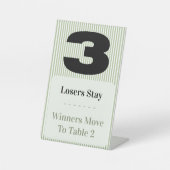 Simple Modern Bunco Table Three Card Set  Sockelschild (Vorderseite)