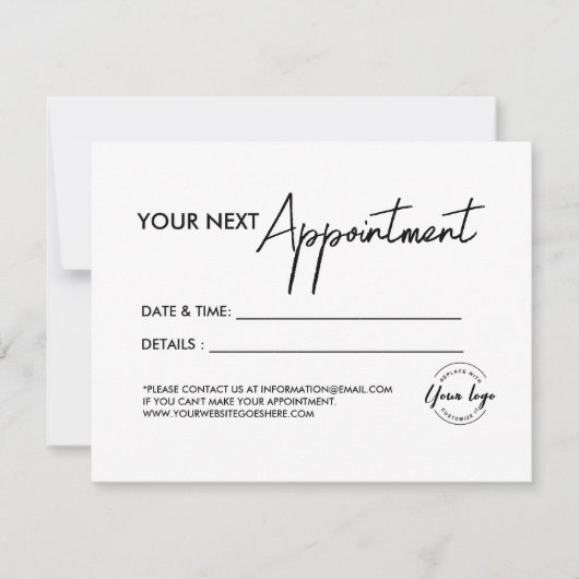 Simple modern Business logo Custom Dankeskarte (Vorderseite)