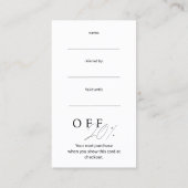 Simple Modern Business Referral Card (Rückseite)