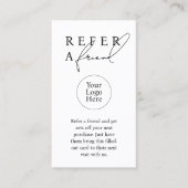 Simple Modern Business Referral Card (Vorderseite)