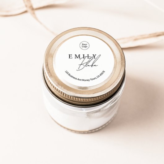 Simple Modern Business Sticker With Logo