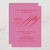 Simple Modern Caligraphy Fifty 50th Birthday Party Einladung (Vorne/Hinten)