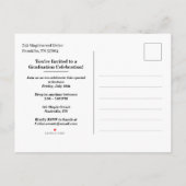 Simple Modern Calligraphy Photo Graduation   Einladungspostkarte (Rückseite)