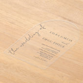 Simple Modern Calligraphy Wedding Acryleinladungen (Ablage )