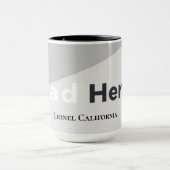 Simple Modern Clean Minimalist Dad Hero Gift Tasse (Zentrum)