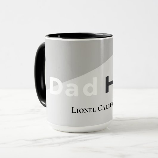 Simple Modern Clean Minimalist Dad Hero Gift Tasse (Vorderseite Links)