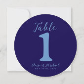 Simple Modern Coastal Wedding Reception Table Card Feiertagskarte (Vorderseite)