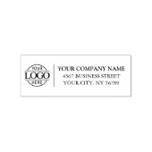 Simple Modern Company Business Logo Return Address Gummistempel (Prägung)