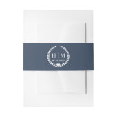 Simple Modern Cool Deep Blue Invitation Belly Band (Vorderseite Beispiel)