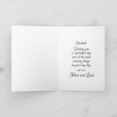 Simple Modern Cursive Custom Photo Birthday Karte (Innenseite)