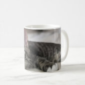 Simple Modern Custom Cat Name and Photo Kaffeetasse (VorderseiteRechts)